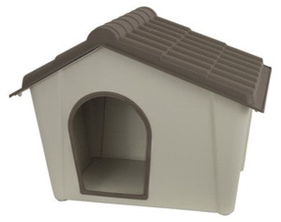 CUCCIA PER CANI IN RESINA CM. 57,3X39,4X41,8H TORTORA/BEIGE PICCOLA