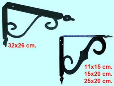 2PZ MENSOLA MENSOLE IN STILE BRACKETS CM.10X15