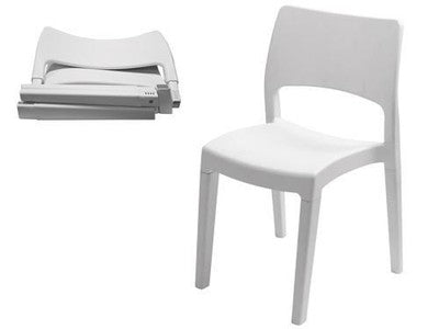 2 PZ SEDIE IN RESINA KLIK KLAK CN.50x51xH82