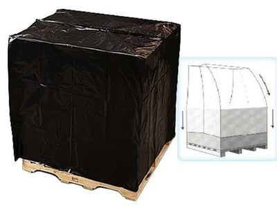 10 PZ COVER CAPPUCCI COPERTURA NERA LD COPRIPALLET CM.120+52+52x220