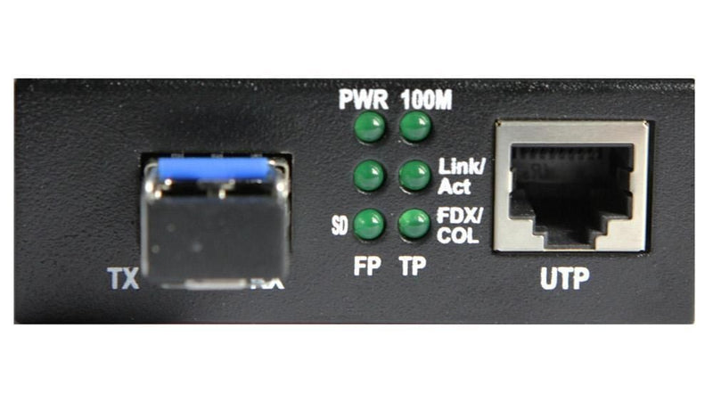 Convertitore RJ45 10/100 con modulo SFP Fast ethernet Monomodale