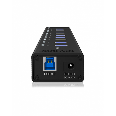 ICY BOX IB-AC6110 USB 3.2 Gen 1 [3.1 Gen 1] Type-B 5000 Mbit/s Nero (RaidSonic ICY BOX IB-AC6110 - hub - 10)