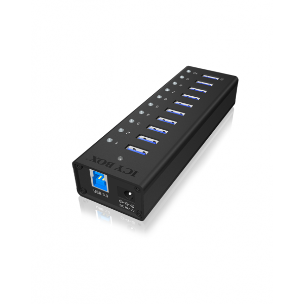 ICY BOX IB-AC6110 USB 3.2 Gen 1 [3.1 Gen 1] Type-B 5000 Mbit/s Nero (RaidSonic ICY BOX IB-AC6110 - hub - 10)