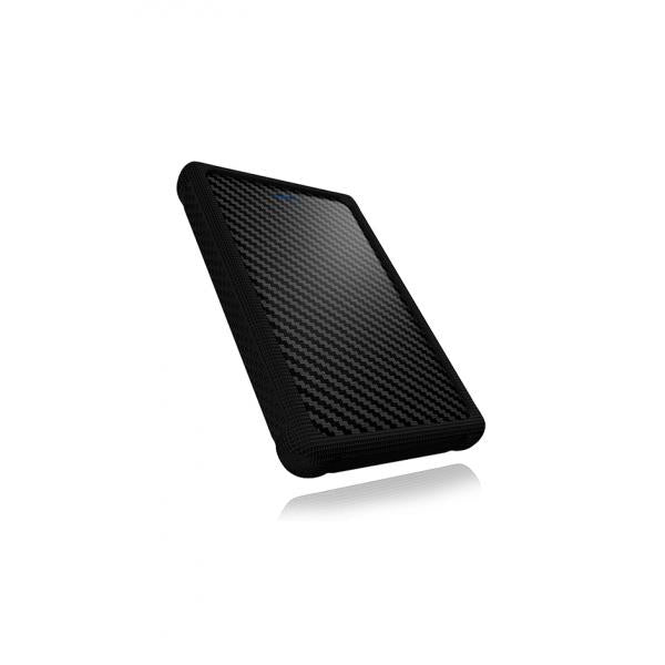 "ICY BOX Case Esterno per SSD/HDD 2-5"" a 1xUSB3.2 Gen1 Host- senza viti- protezione in silicone"