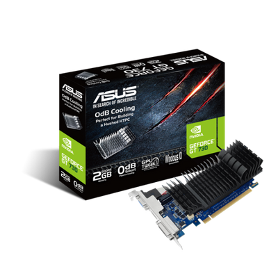 Asus GT730-SL-2GD5-BRK GeForce GT 730 e' una scheda grafica con capacita' di 2GB GDDR5, una porta HDMI e DVI-D. Interfaccia PCi-Express 2.0 x16.