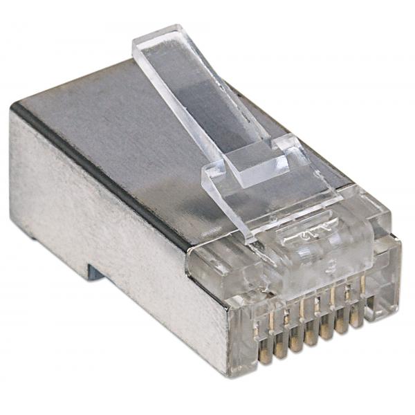 Confezione da 100 Plug Modulari RJ45 Cat.5e STP