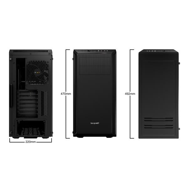 BE QUIET! CASE ATX PURE BASE 600 WINDOW, 7 HDD SLOT, 2XUSB3.0, 1XAUDIO I/O, BLACK