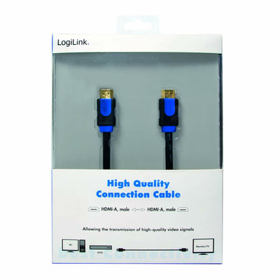 Cavo HDMI LogiLink Azzurro Nero Blu/Nero 15 m
