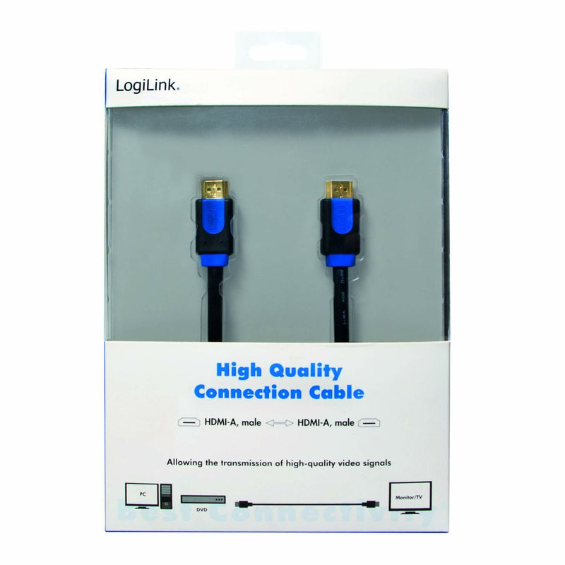 Cavo HDMI LogiLink Azzurro Nero Blu/Nero 15 m