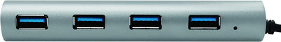 Hub USB 3.2 SuperSpeed 4 porte Alluminio Silver
