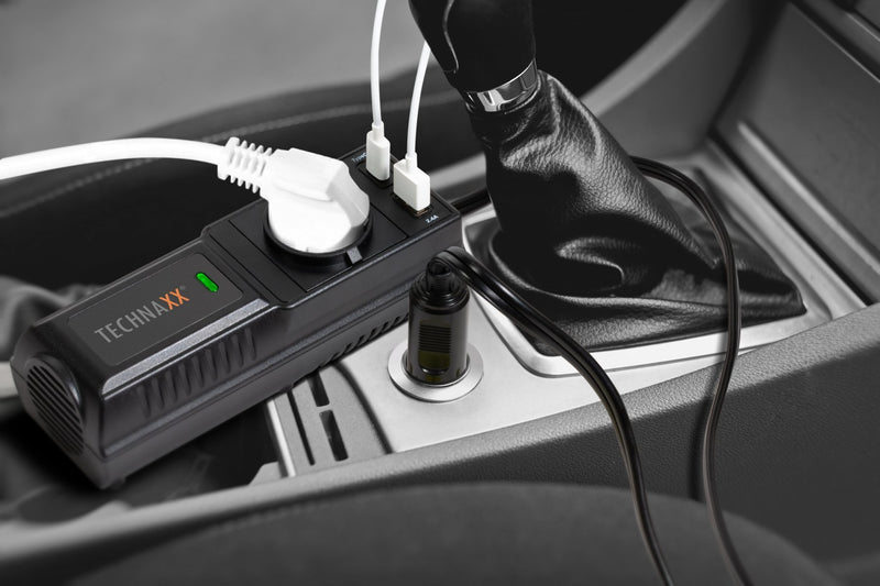 Trasformatore di Corrente per Auto con USB-A e USB-C, TE-21