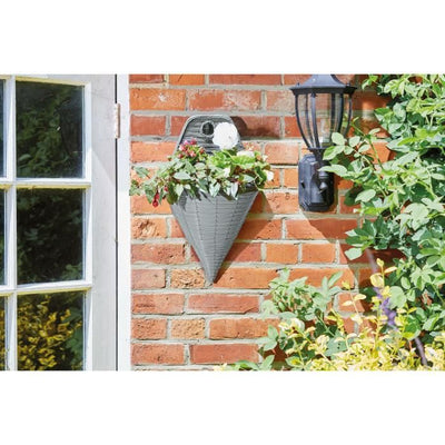 Fissaggio a parete - Finto rattan - Ardesia - 35 cm - SMART GARDEN