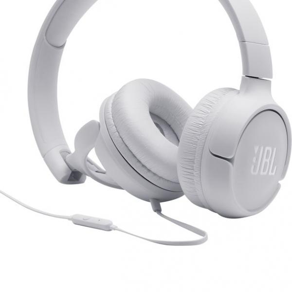Cuffie Jbl Tune 500 - Cuffie SuprA-Aurali Con Cavo Con Microfono - Colore Bianco