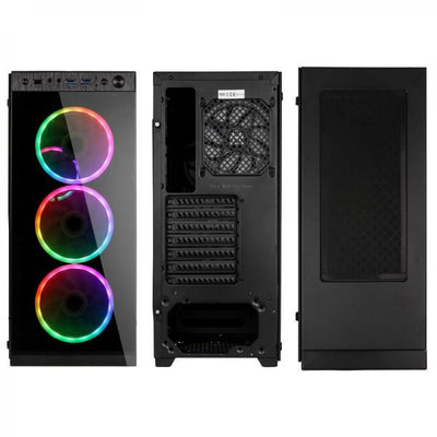 Kolink Horizon e' un case middle tower con paratia laterale e frontale in vetro temperato e controller Addressable RGB