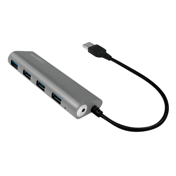 Hub USB 3.2 SuperSpeed 4 porte Alluminio Silver