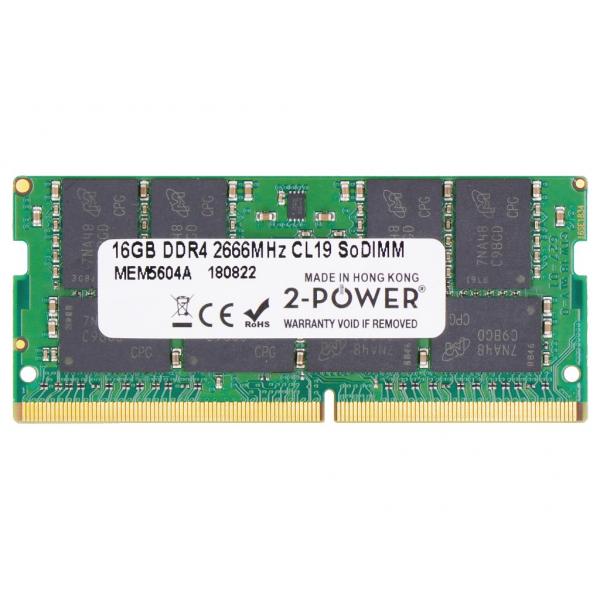 2-Power 2P-KCP426SD8/16 memoria 16 GB 1 x 16 GB DDR4 (16GB DDR4 2666MHz CL19 SoDIMM)