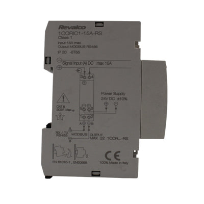 Convertitore input 15A DC output RS485 1 DIN Revalco
