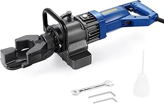 VEVOR Electric Hydraulic Rebar Bender Portable 1000W Rebar Bending Machine Bending Up to 6-16mm Reinforcement Rods Within 4 Seconds Bending Machine with Oil Can Black Blue