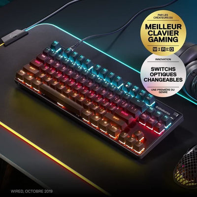 Tastiera da gioco - AZERTY - STEELSERIES - Apex 9 TKL FR - Senza tastierino numerico - Retroilluminata - Nera
