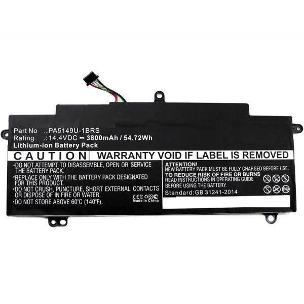 CoreParts MBXTO-BA0030 ricambio per laptop Batteria (Laptop Battery for Toshiba - 55.00Wh Li-ion 14.4V 3800mAh - Black 55Wh Li-ion 14.4V 3800mAh Black, Tecra Z40-A-10K, Tecra Z40-A-10T, Tecra - Warra
