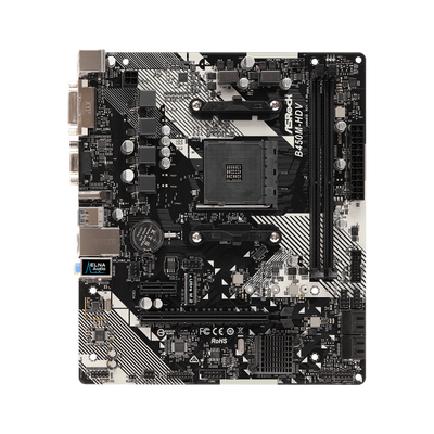 ASROCK MB AMD B450, B450M-HDV R4.0 2DDR4 PCI-E X16 M2 DVI/HDMI MATX