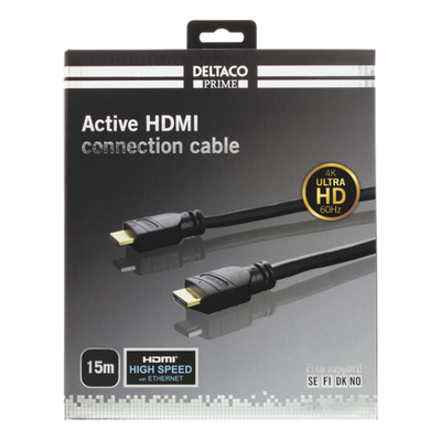 Deltaco HDMI-3150 cavo HDMI 15 m HDMI tipo A [Standard] Nero (DELTACO Prime HDMI-3150 - HDMI med Eth)