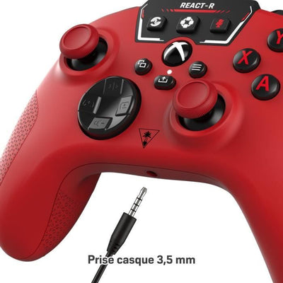 Controller di gioco cablato - TURTLE BEACH - REACT-R - Rosso - Xbox e Windows