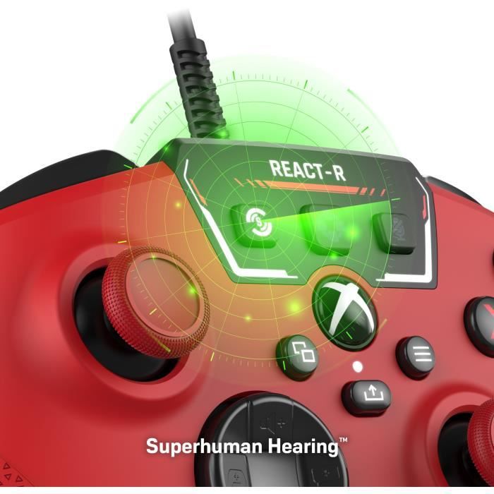 Controller di gioco cablato - TURTLE BEACH - REACT-R - Rosso - Xbox e Windows