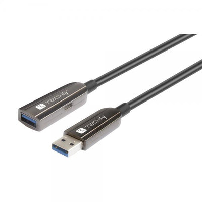 Cavo Ottico Attivo USB 3.2 SuperSpeed Active Optical Cable USB A M/F 100m Nero