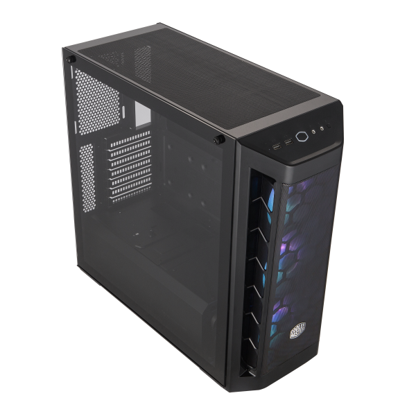 "Case MasterBox MB511 ARGB- 2xCombo 2.5""/3.5""-5xSSD- 3x 120 ARGB fans-incl. controller-Radiator Support-Temp.Glass Side P.-NO PSU"