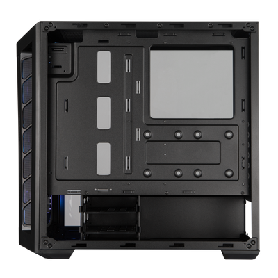"Case MasterBox MB511 ARGB- 2xCombo 2.5""/3.5""-5xSSD- 3x 120 ARGB fans-incl. controller-Radiator Support-Temp.Glass Side P.-NO PSU"