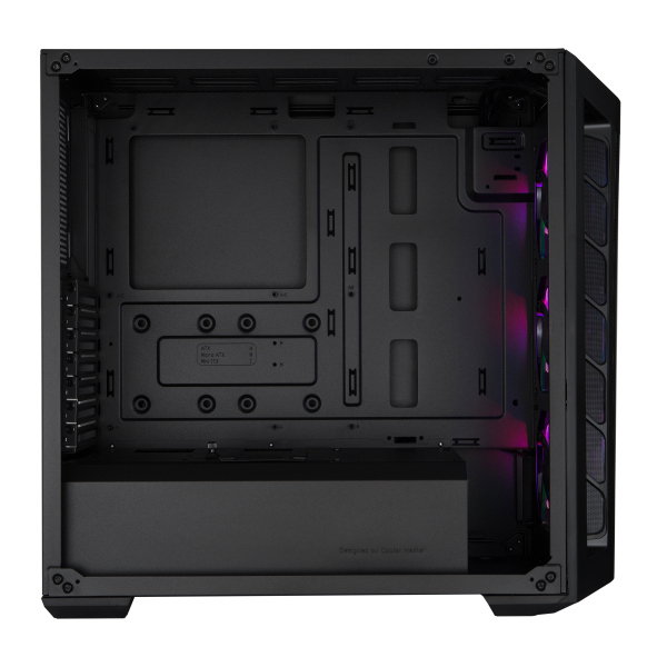 "Case MasterBox MB511 ARGB- 2xCombo 2.5""/3.5""-5xSSD- 3x 120 ARGB fans-incl. controller-Radiator Support-Temp.Glass Side P.-NO PSU"