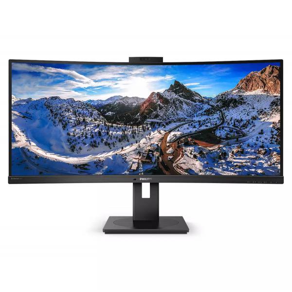 PHILIPS MONITOR CURVO 34 LED VA 21:9 3440X1440 500 CD/M, DP/HDMI, USB-C, WEBCAM, ALTEZZA, MULTIMEDIALE