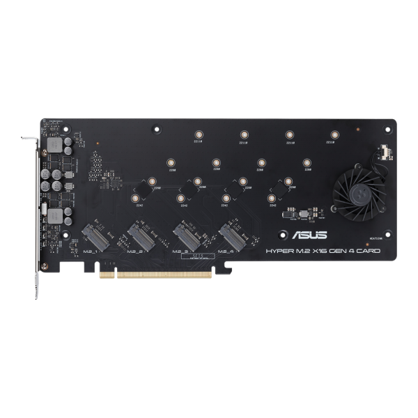 ASUS Hyper M.2 x16 Gen 4 scheda di interfaccia e adattatore Interno (Asus Hyper M.2 x16 Gen 4 Card [PCIe 4.0/3.0], Supports four NVMe M.2 Devices & PCIe 4.0 NVMe RAID and Intel RAID-on-CPU)