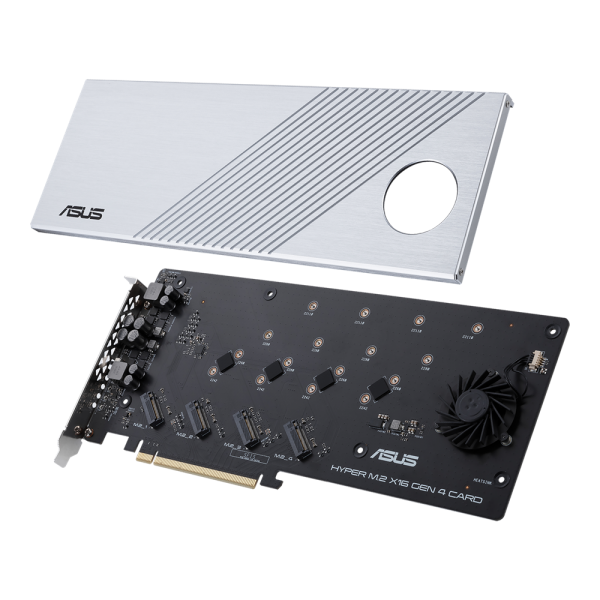 ASUS Hyper M.2 x16 Gen 4 scheda di interfaccia e adattatore Interno (Asus Hyper M.2 x16 Gen 4 Card [PCIe 4.0/3.0], Supports four NVMe M.2 Devices & PCIe 4.0 NVMe RAID and Intel RAID-on-CPU)