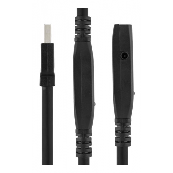 Deltaco USB3-1006 cavo USB USB 3.2 Gen 1 [3.1 Gen 1] 10 m Mini-USB B USB A Nero (DELTACO USB3-1006 - USB forl?ngerkabel)