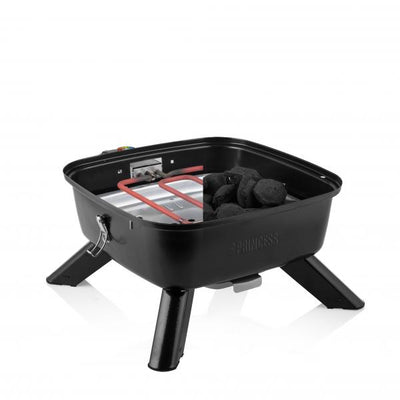 Princess Barbecue Ibrido Portatile Elettrico/carbone 2000w Nero