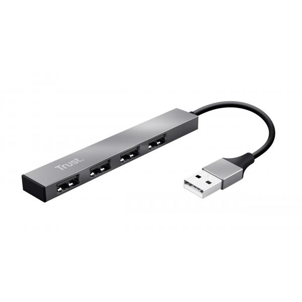 Hub 4 Porte Mini - Hub 4 porte USB 2.0 oin alluminio - Silver