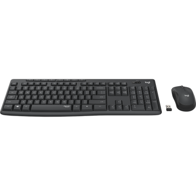 Kit tastiera + mouse Logitech Wireless MK295 - Tastiera wireless - 2.4 GHz - mouse con ricevitore wireless USB - Italiano - Nero