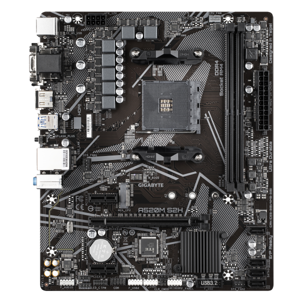 Scheda madre - GIGABYTE - A520M S2H - Micro ATX - Socket AM4 - DDR4 fino a 64 GB