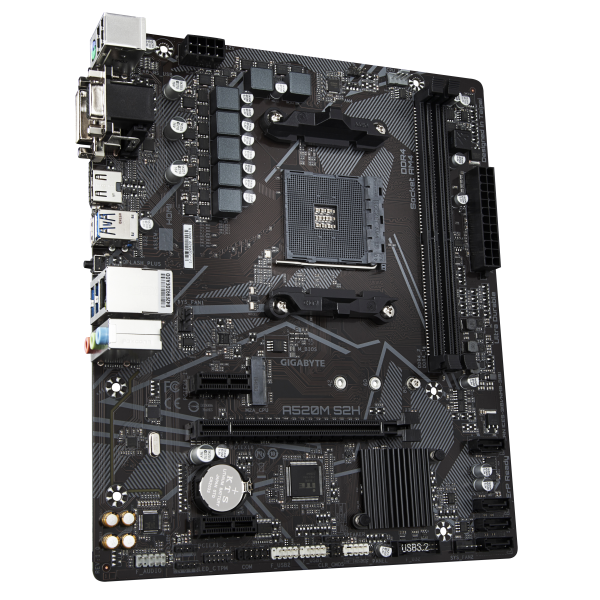 Scheda madre - GIGABYTE - A520M S2H - Micro ATX - Socket AM4 - DDR4 fino a 64 GB