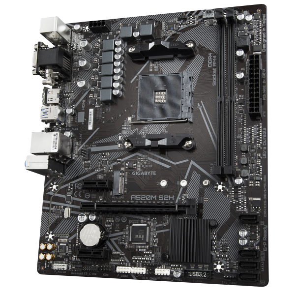 Scheda madre - GIGABYTE - A520M S2H - Micro ATX - Socket AM4 - DDR4 fino a 64 GB