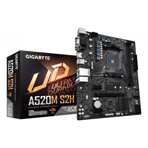 Scheda madre - GIGABYTE - A520M S2H - Micro ATX - Socket AM4 - DDR4 fino a 64 GB