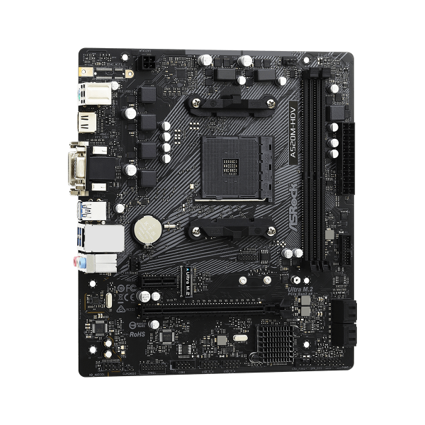 Asrock A520M-HDV Socket AM4 micro ATX (ASRock A520M-HDV - bundkort - micro-)