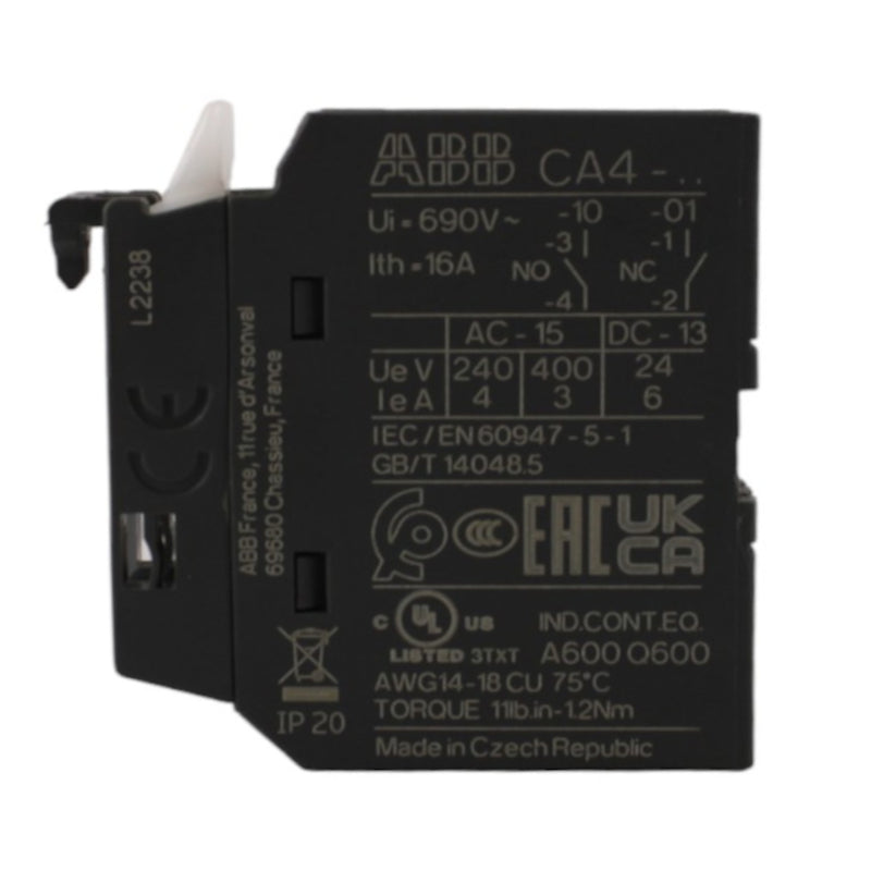 Contatto ausiliario unipolare frontale per serie AF ABB