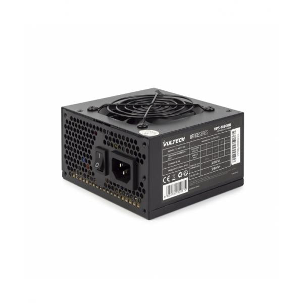 VULTECH VPS-M500B - ALIMENTATORE MICRO ATX 250W CON VENTOLA TERMOREGOLATA - BULK