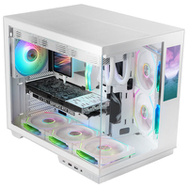 Case computer desktop ATX Mars Gaming MCMIRAGEW Bianco