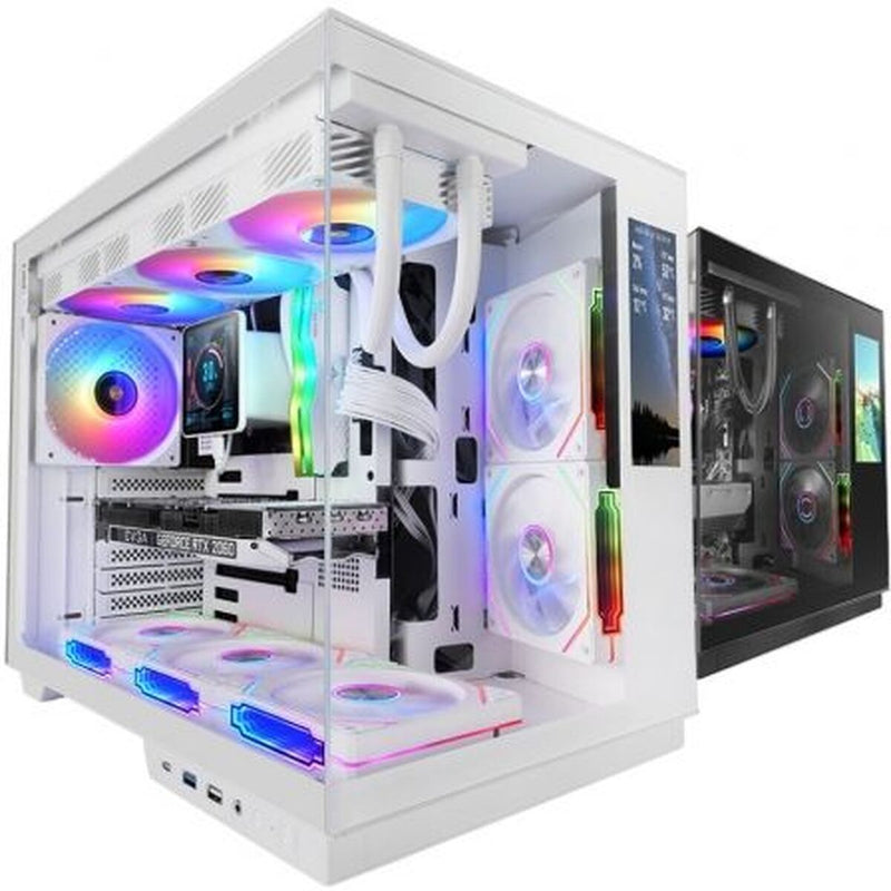 Case computer desktop ATX Mars Gaming MCMIRAGEW Bianco