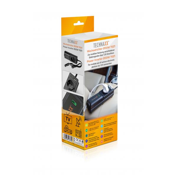 Trasformatore di Corrente per Auto con USB-A e USB-C, TE-21