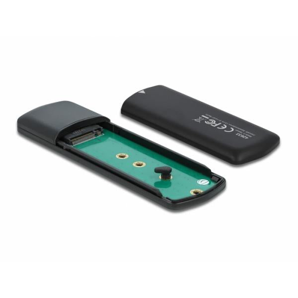 DeLOCK Custodia esterna USB Type-C Combo per M.2 NVMe PCIe o SATA SSD - senza attrezzi (Delock External USB Type-C Combo Enclo)